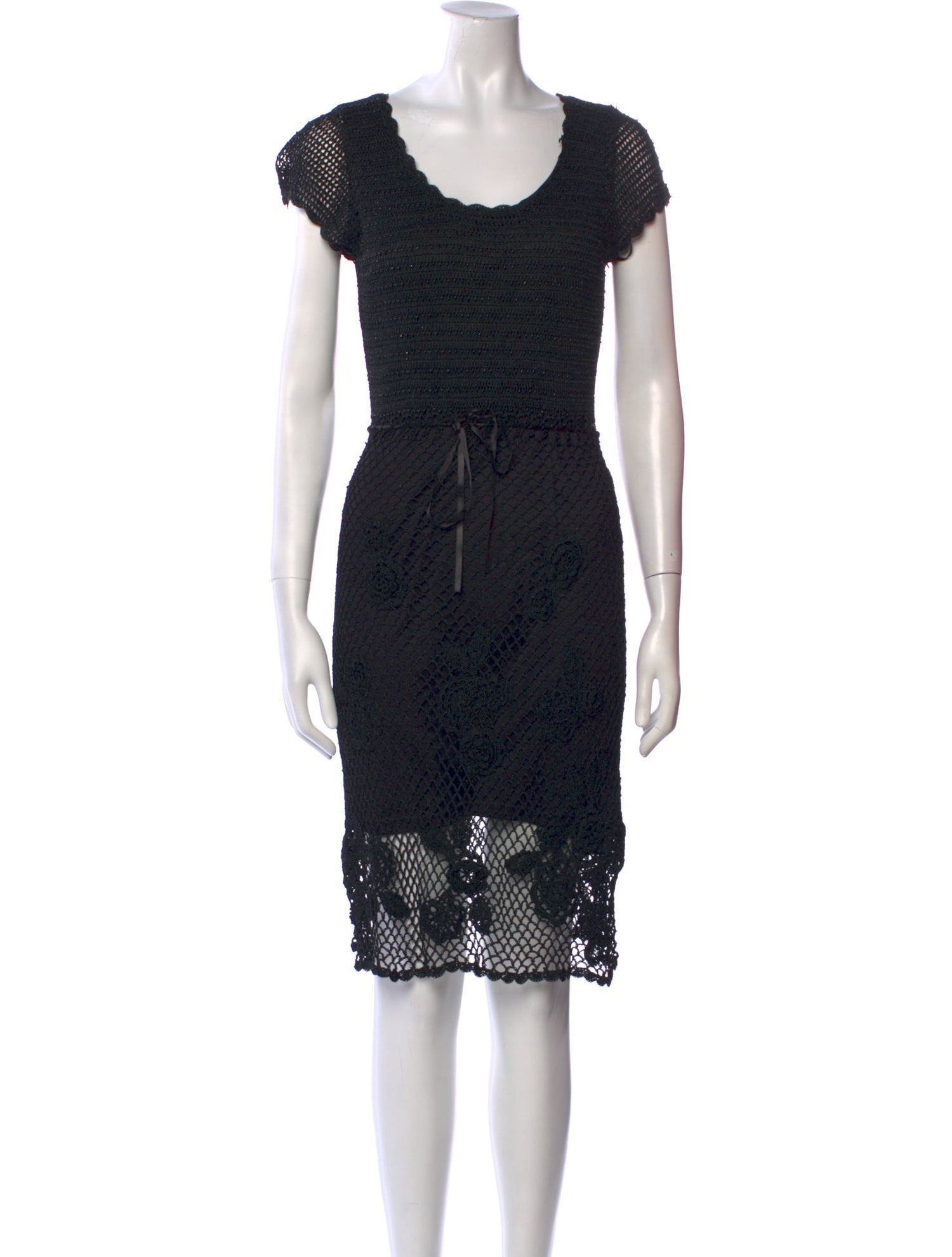 Basix Lace Pattern Midi Length Dress