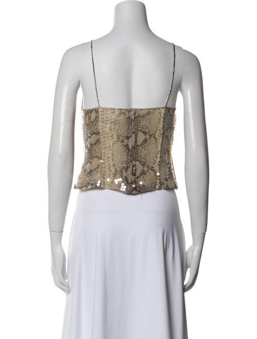 Basix Silk Animal Print Crop Top