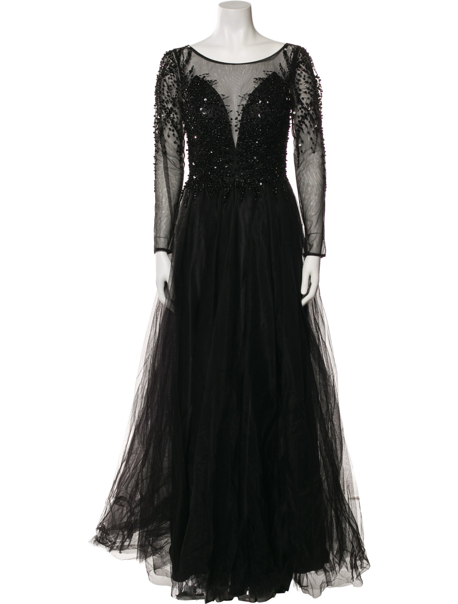 Basix Scoop Neck Long Dress
