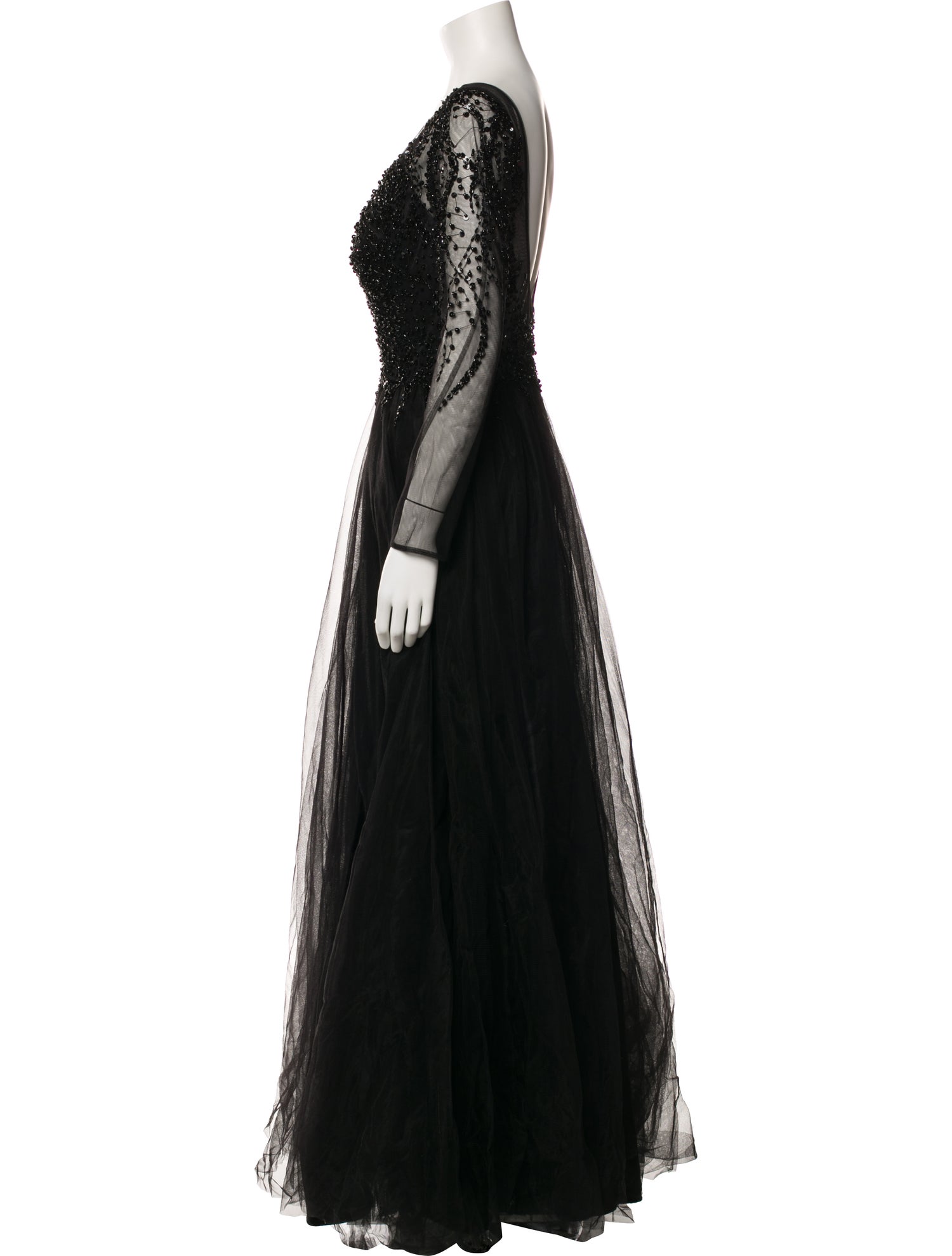 Basix Scoop Neck Long Dress