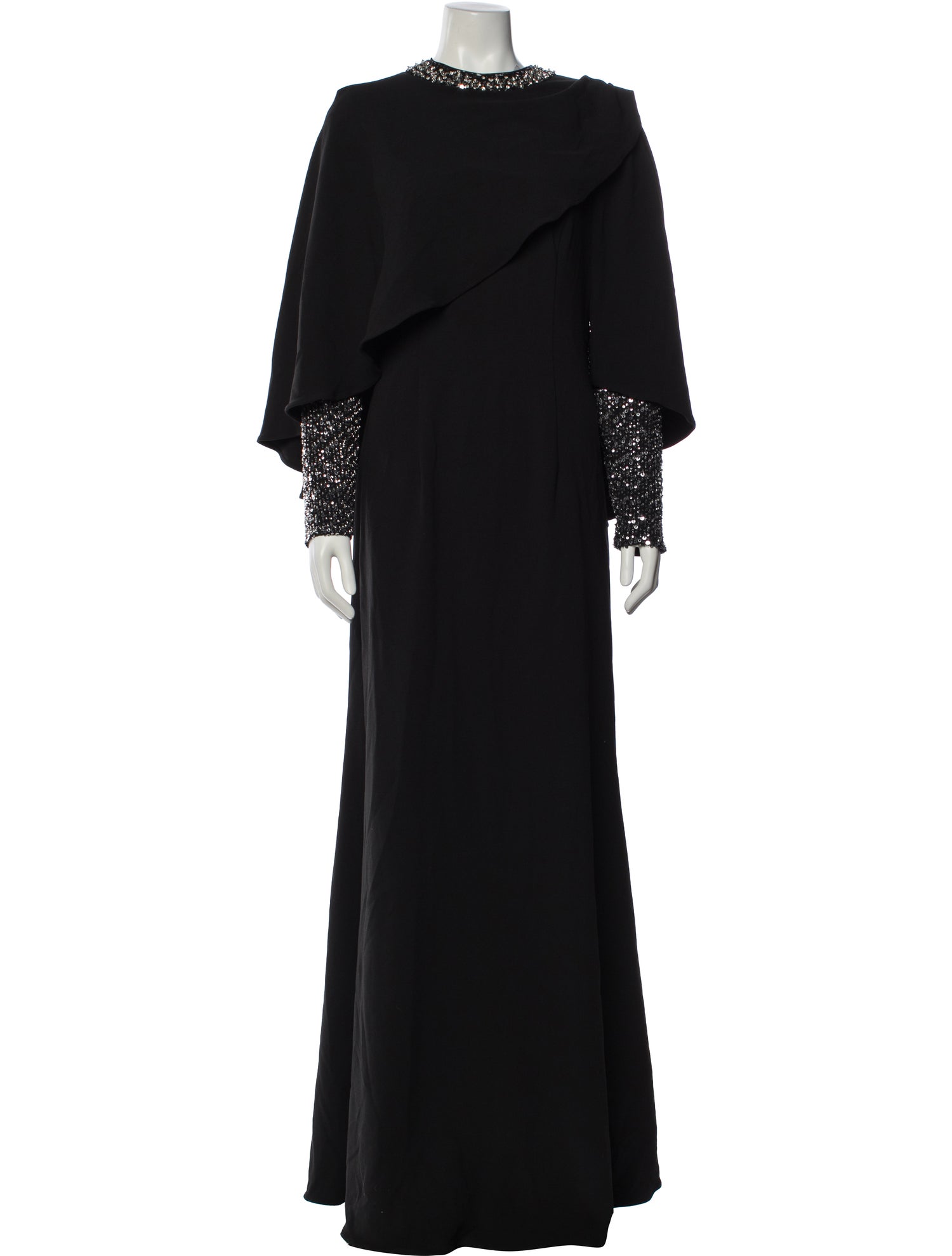 Basix Mock Neck Long Dress