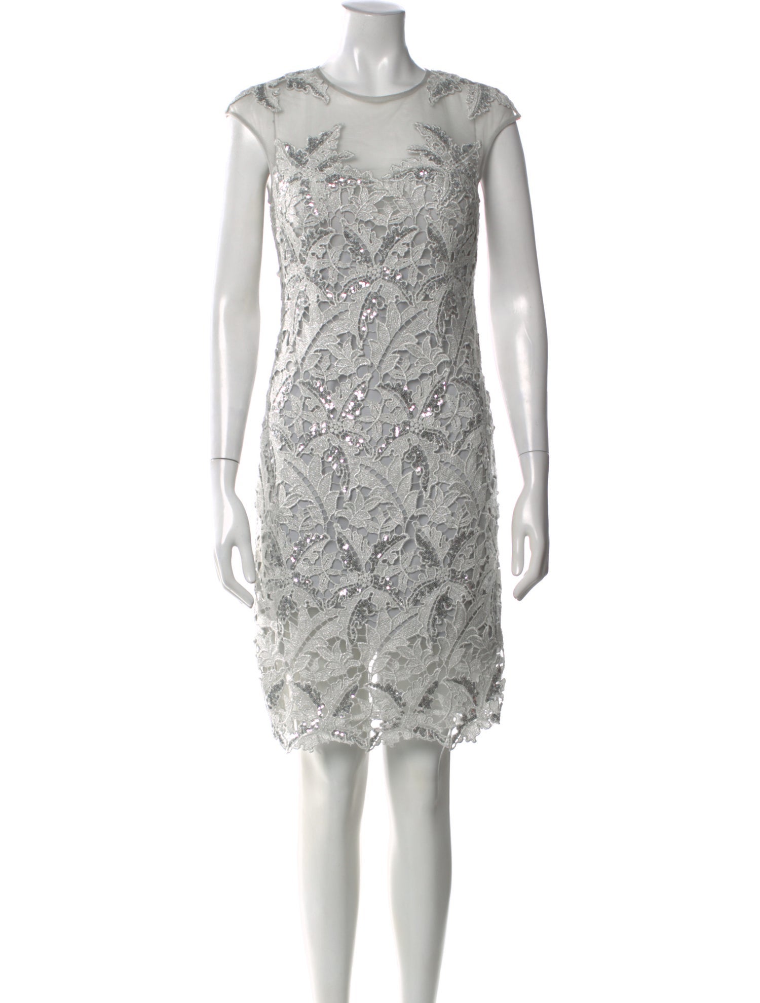 Basix Lace Pattern Knee-Length Dress