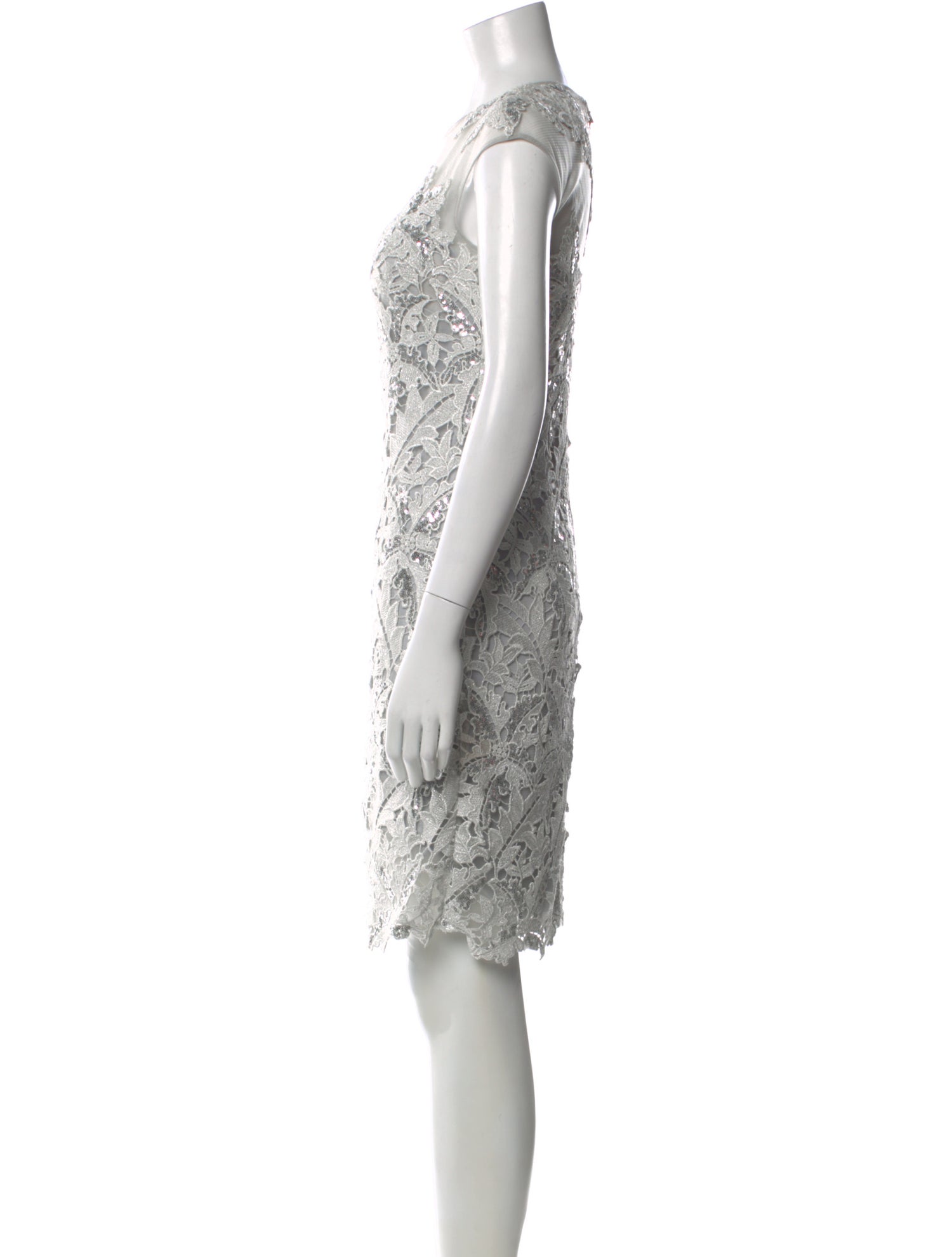 Basix Lace Pattern Knee-Length Dress