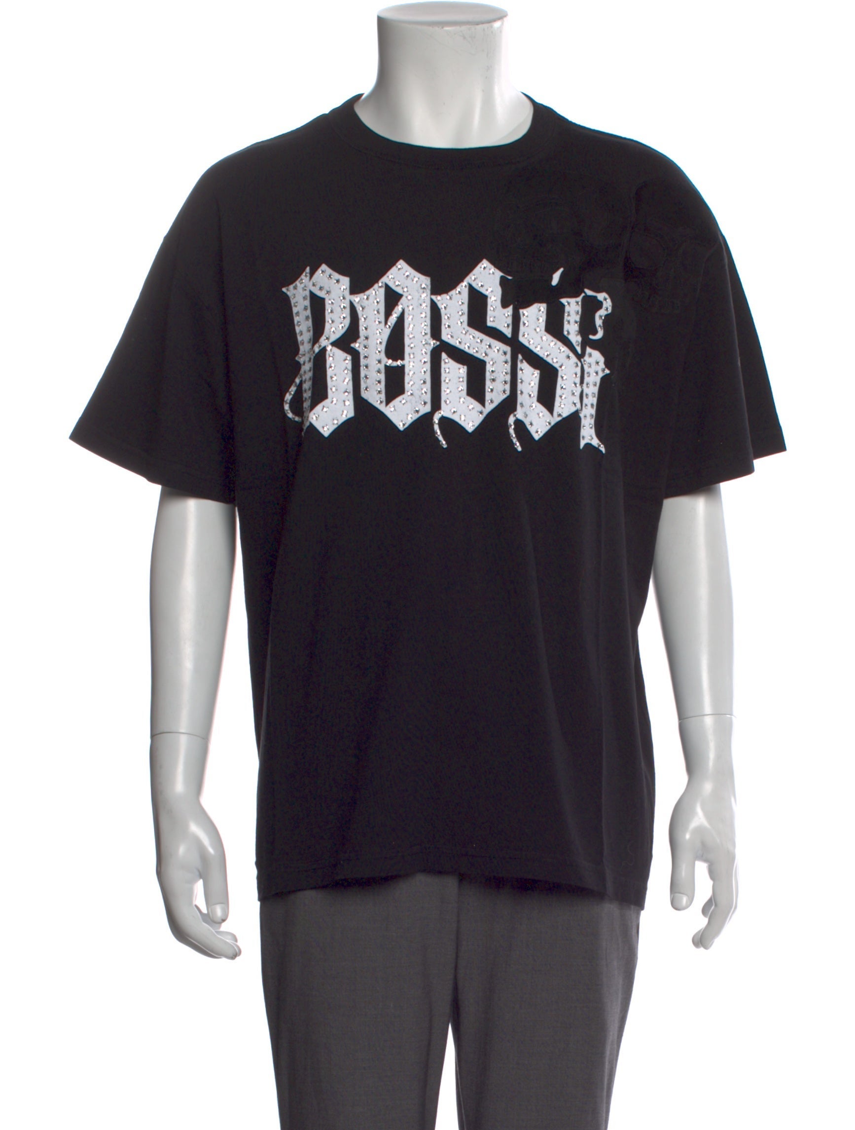 Bossi Sportswear Graphic Print Crew Neck T-Shirt - Black T-Shirts
