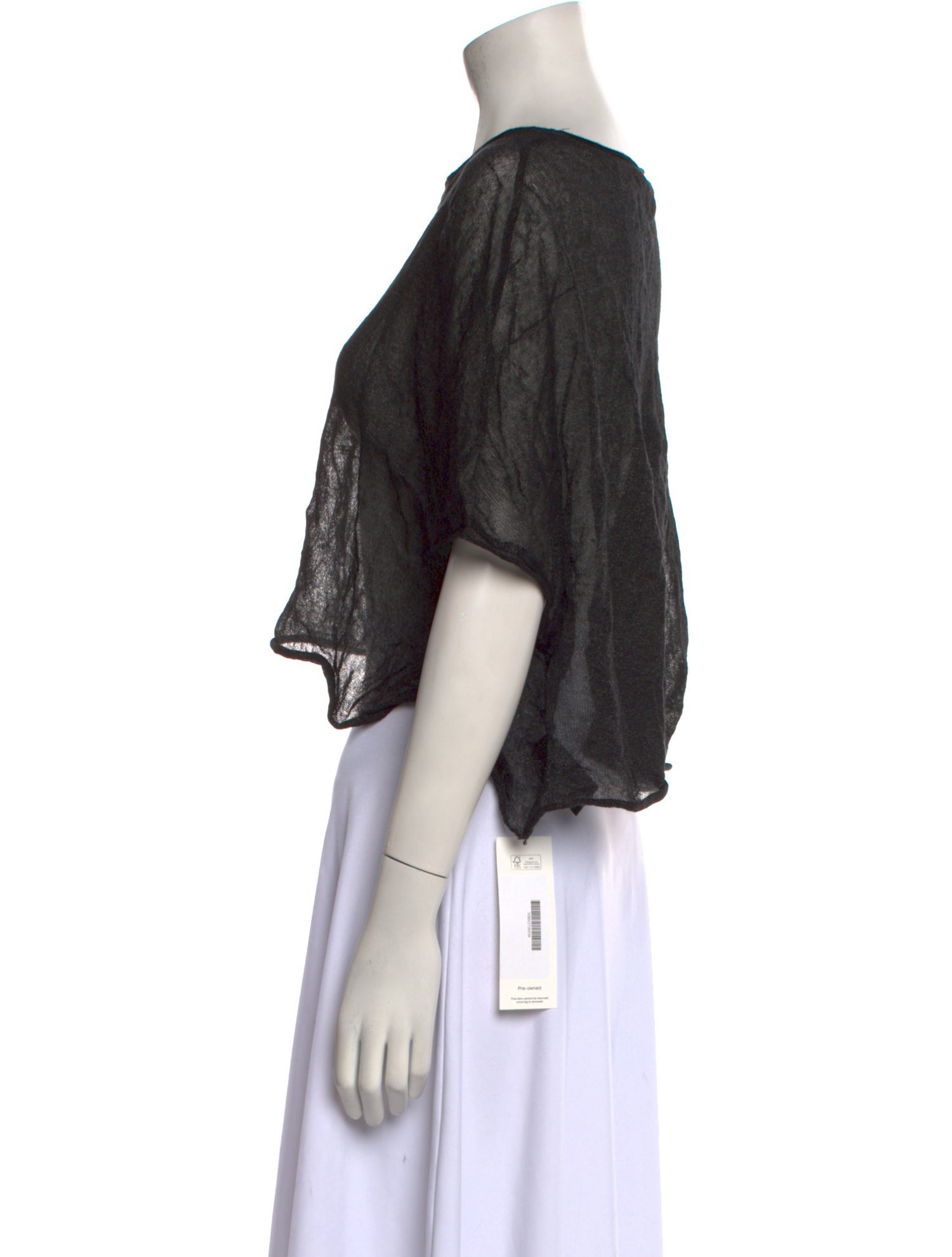 Studio B3 Bateau Neckline Short Sleeve Crop Top