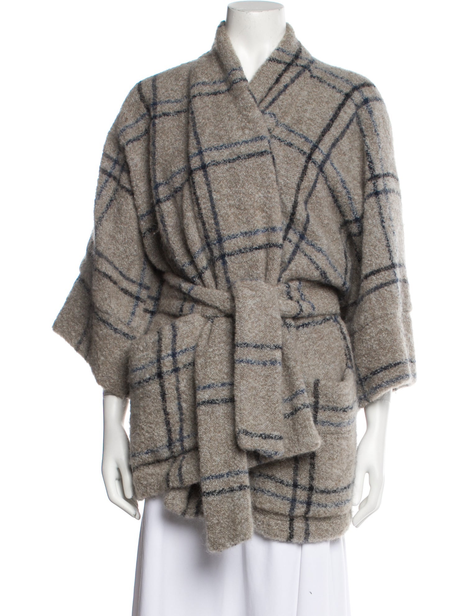 Britt sisseck Plaid Print Mock Neck Sweater