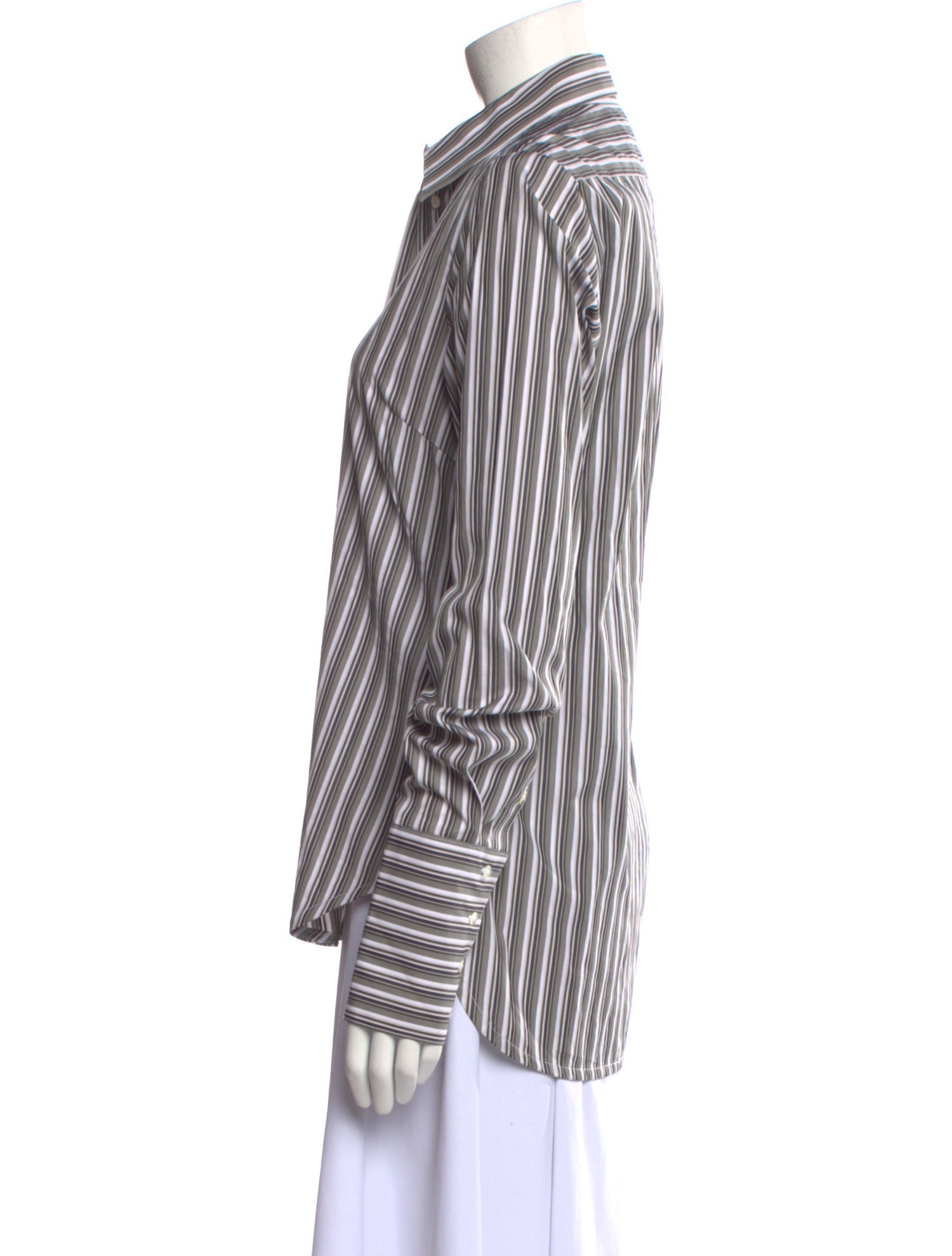 Britt sisseck Striped Long Sleeve Button-Up Top w/ Tags