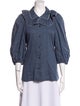 Britt sisseck Three-Quarter Sleeve Button-Up Top