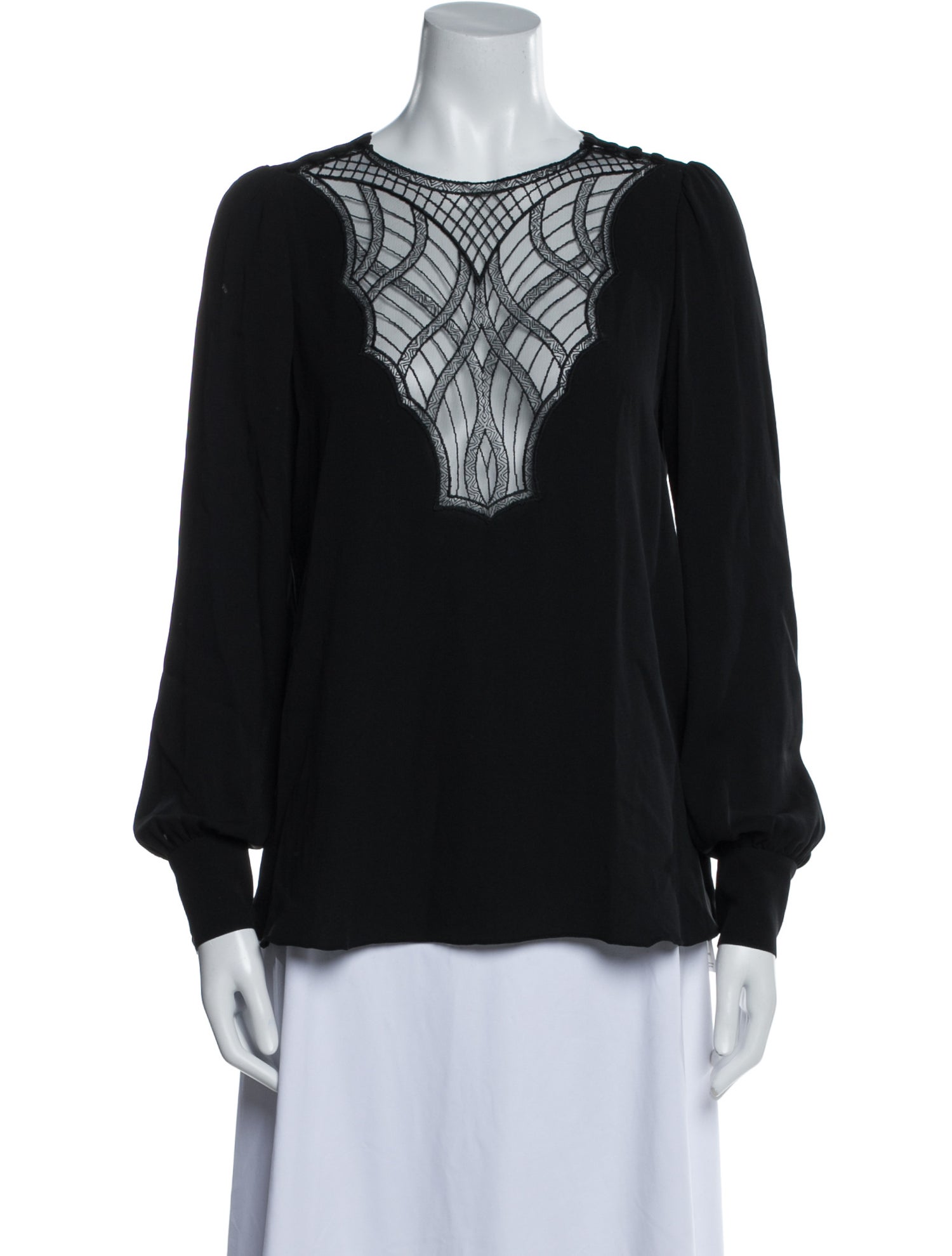 Britt sisseck Silk Crew Neck Blouse