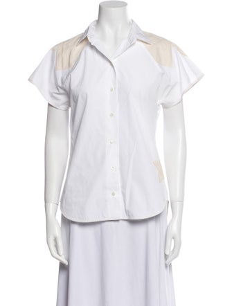 Britt sisseck Short Sleeve Button-Up Top