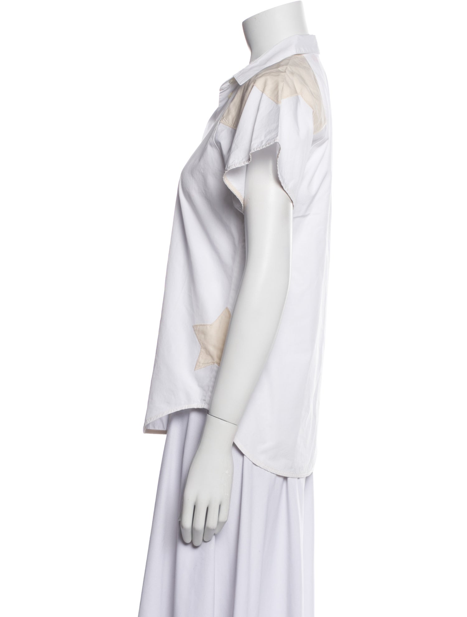 Britt sisseck Short Sleeve Button-Up Top