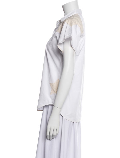 Britt sisseck Short Sleeve Button-Up Top