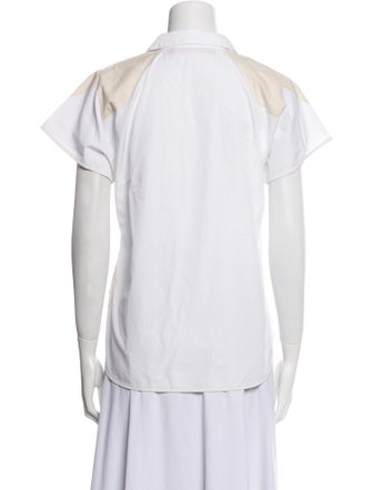 Britt sisseck Short Sleeve Button-Up Top