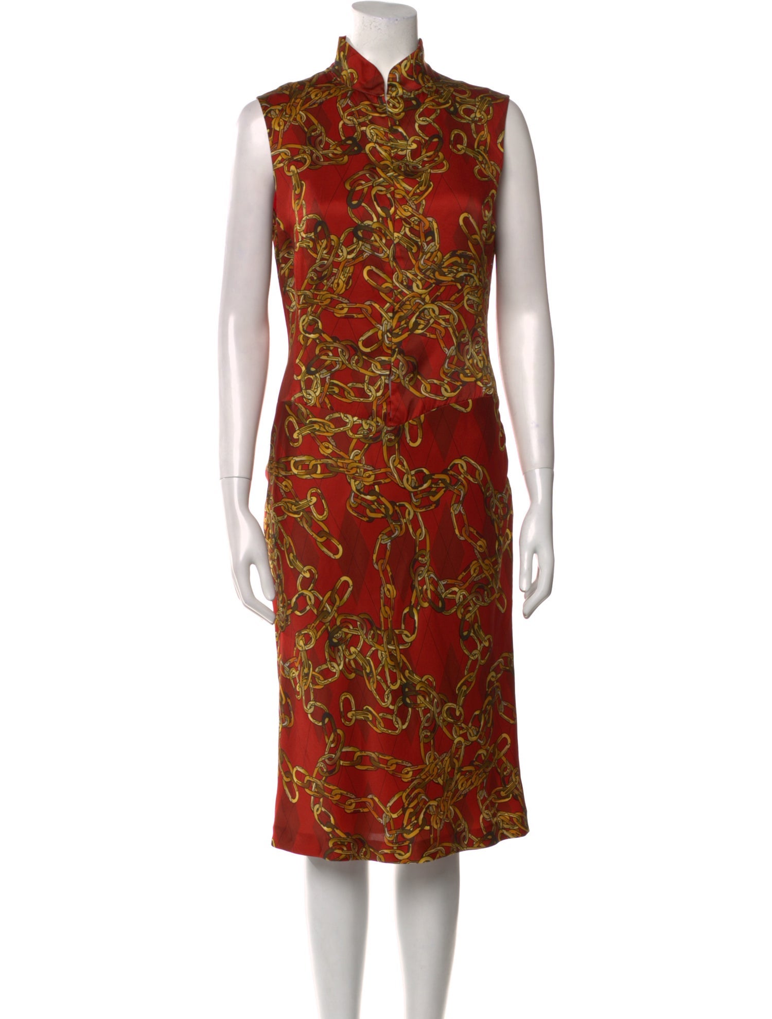 Basso & Brooke Silk Midi Length Dress