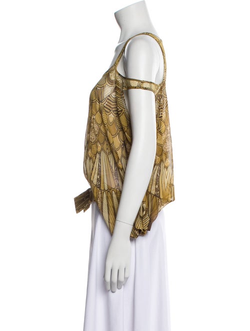 Basso & Brooke Printed Scoop Neck Crop Top