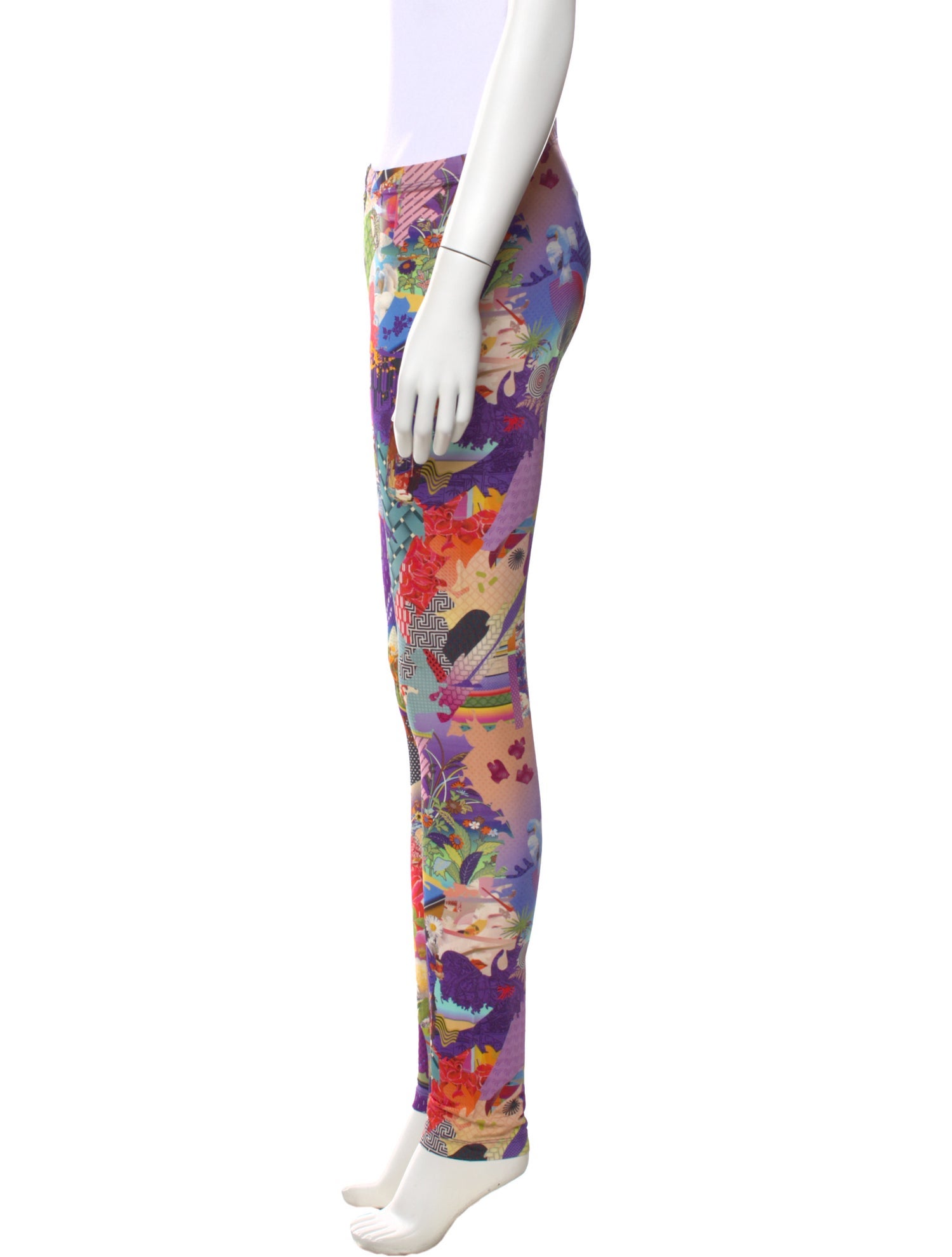 Basso & Brooke Floral Print Skinny Leg Pants