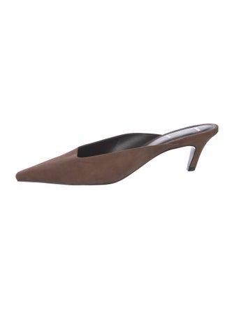 Black Suede Studio Suede Mules