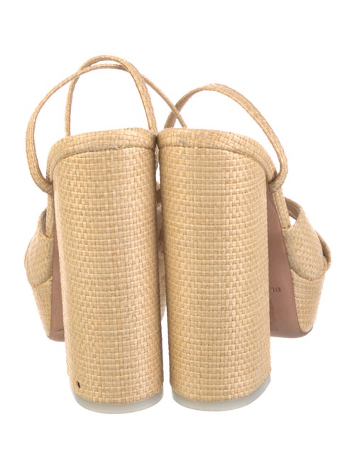 Black Suede Studio Rattan Crystal Embellishments Sandals