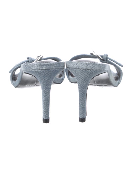 Black Suede Studio Denim Slides