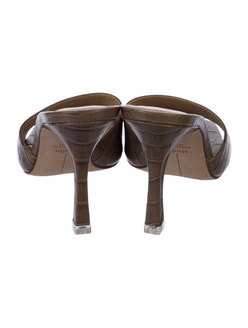 Black Suede Studio Leather Slides