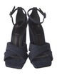 Black Suede Studio Denim Sandals