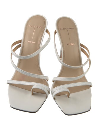 Black Suede Studio Leather Slides