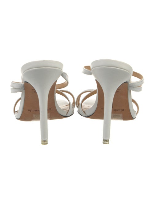 Black Suede Studio Leather Slides