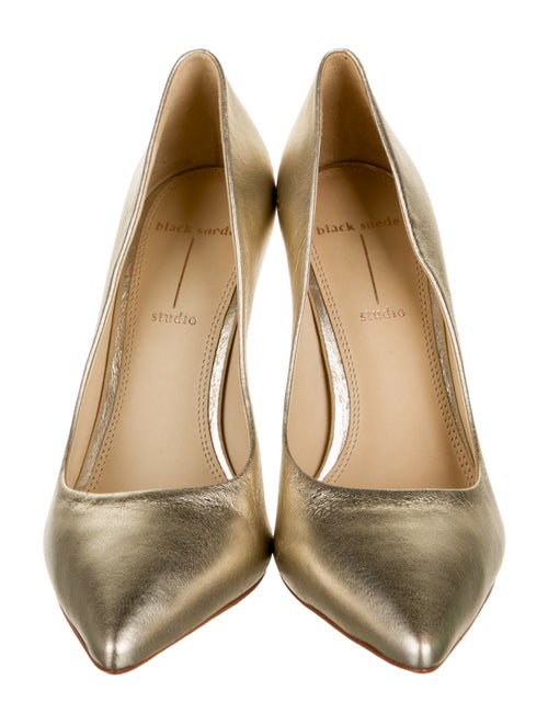 Black Suede Studio Leather Pumps