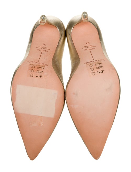 Black Suede Studio Leather Pumps