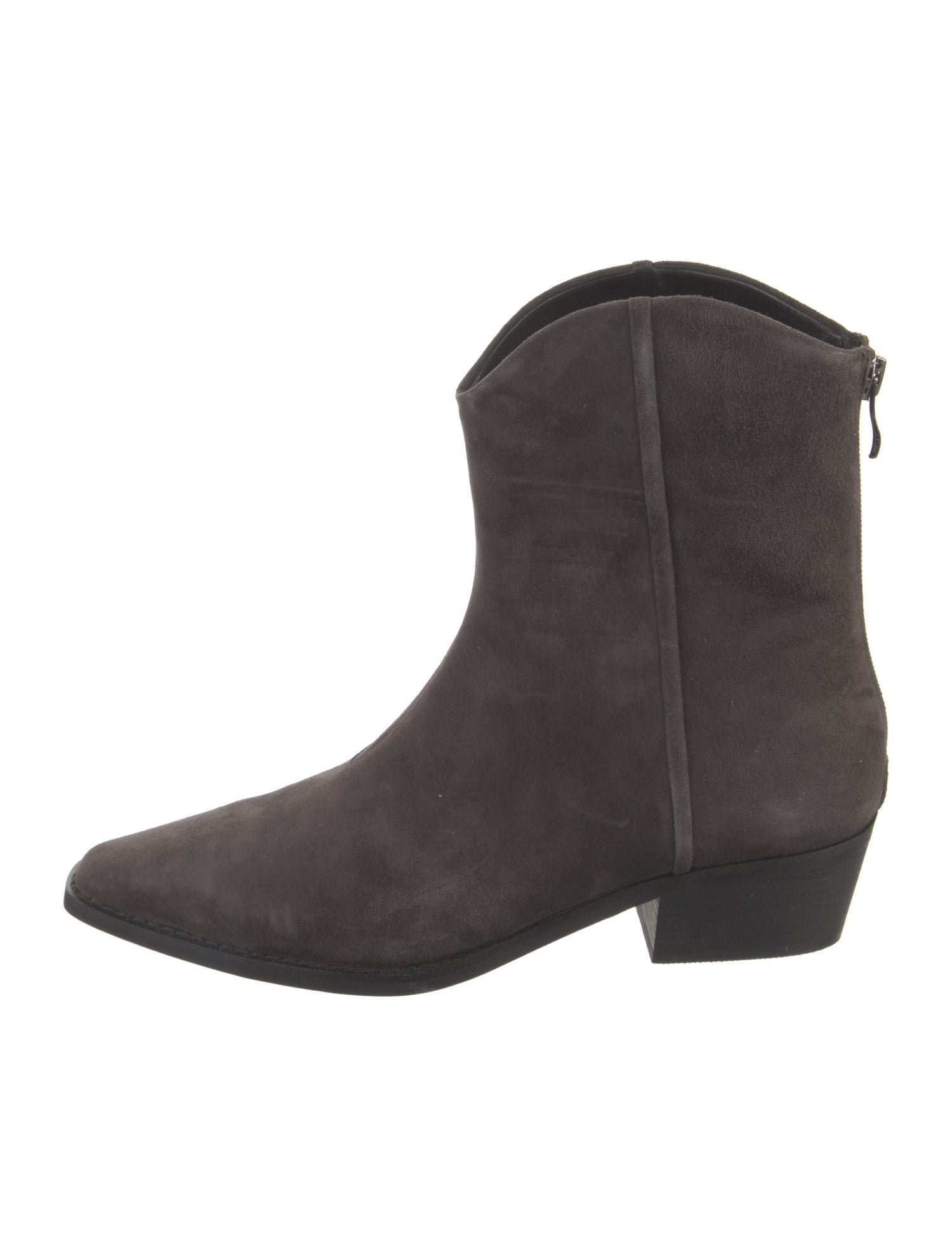 Black Suede Studio Suede Western Boots