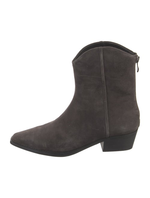 Black Suede Studio Suede Western Boots