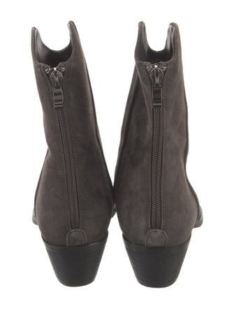 Black Suede Studio Suede Western Boots