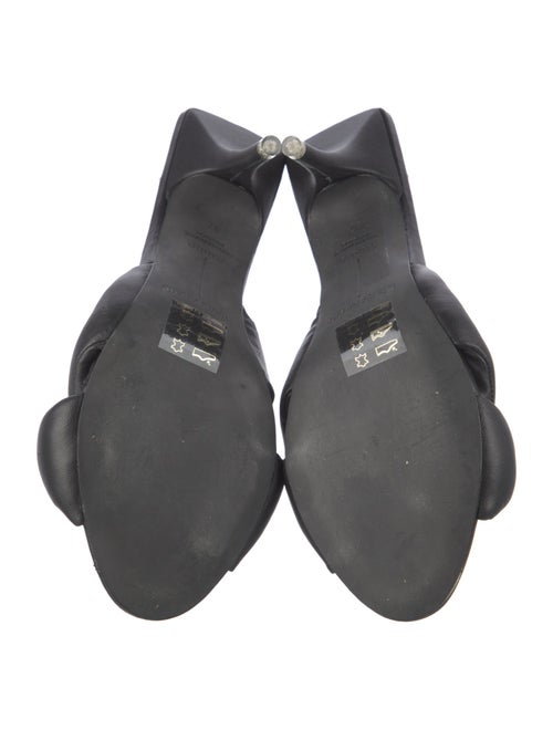 Black Suede Studio Leather Slides