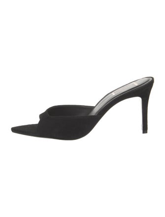 Black Suede Studio Suede Slides