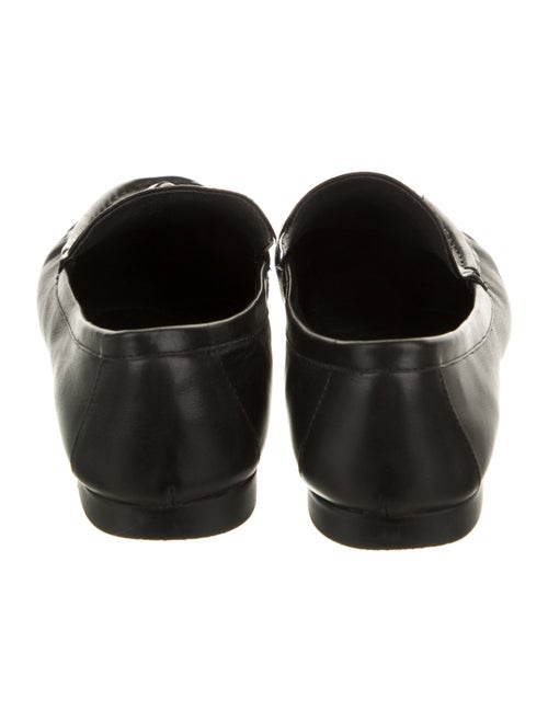 Black Suede Studio Leather Tassel Accents Loafers