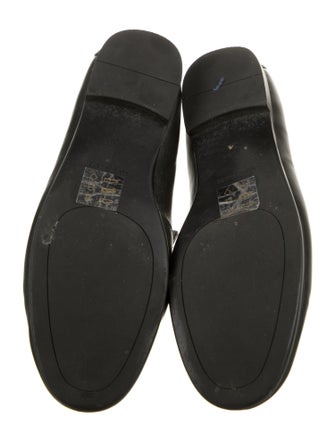 Black Suede Studio Leather Tassel Accents Loafers