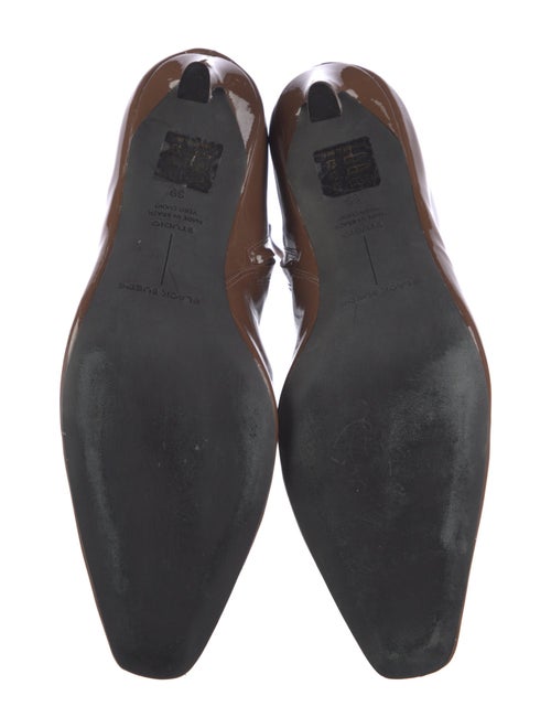 Black Suede Studio Patent Leather Boots