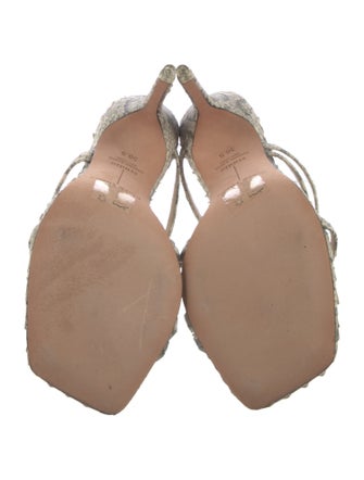 Black Suede Studio Snakeskin Animal Print Slides