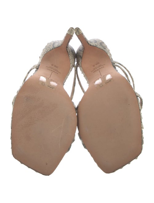 Black Suede Studio Snakeskin Animal Print Slides