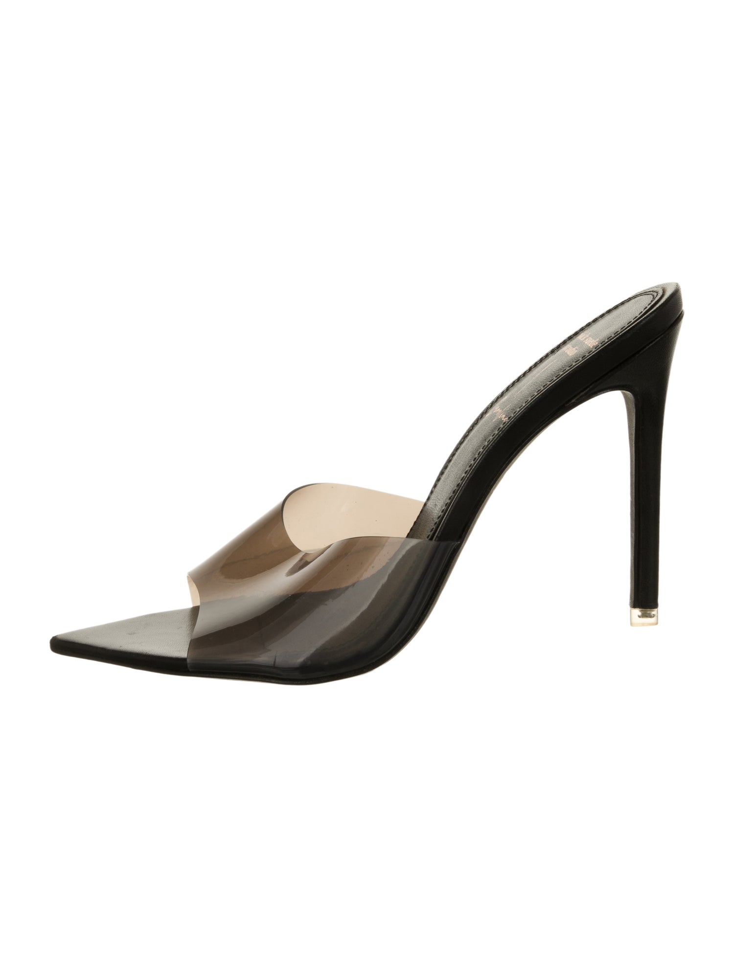 Black Suede Studio Leather Slides