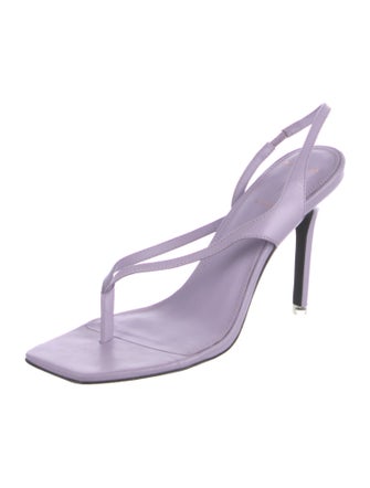 Black Suede Studio Leather Slingback Sandals