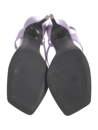 Black Suede Studio Leather Slingback Sandals