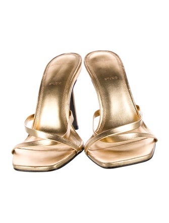 Black Suede Studio Leather Slides