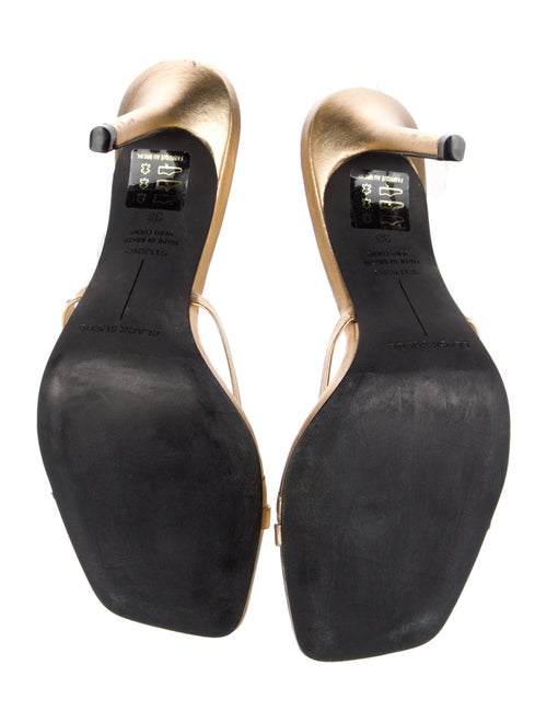 Black Suede Studio Leather Slides