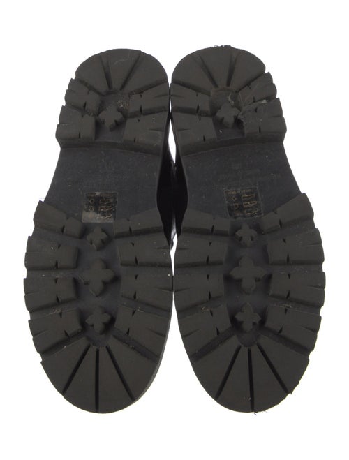 Black Suede Studio Canvas Combat Boots