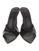 Black Suede Studio Patent Leather Slides
