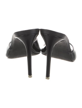 Black Suede Studio Patent Leather Slides