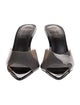 Black Suede Studio Leather Slides