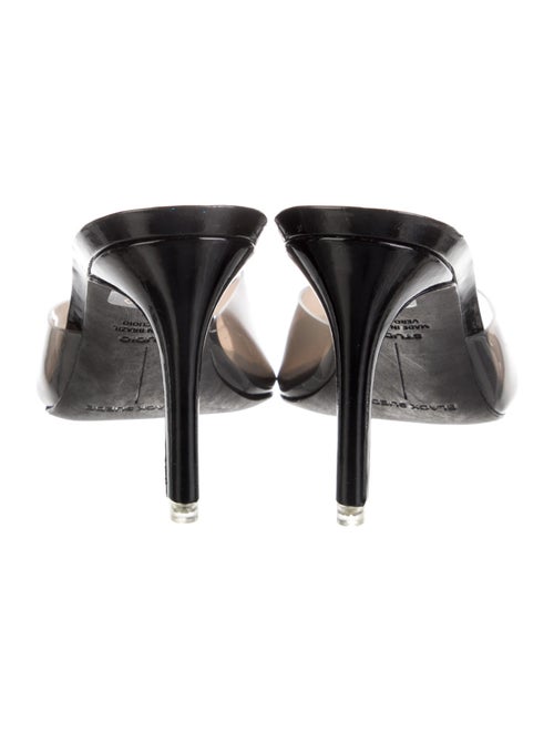 Black Suede Studio Leather Slides