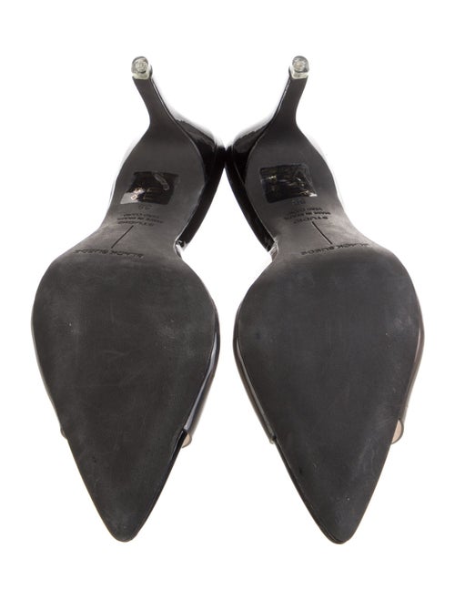 Black Suede Studio Leather Slides